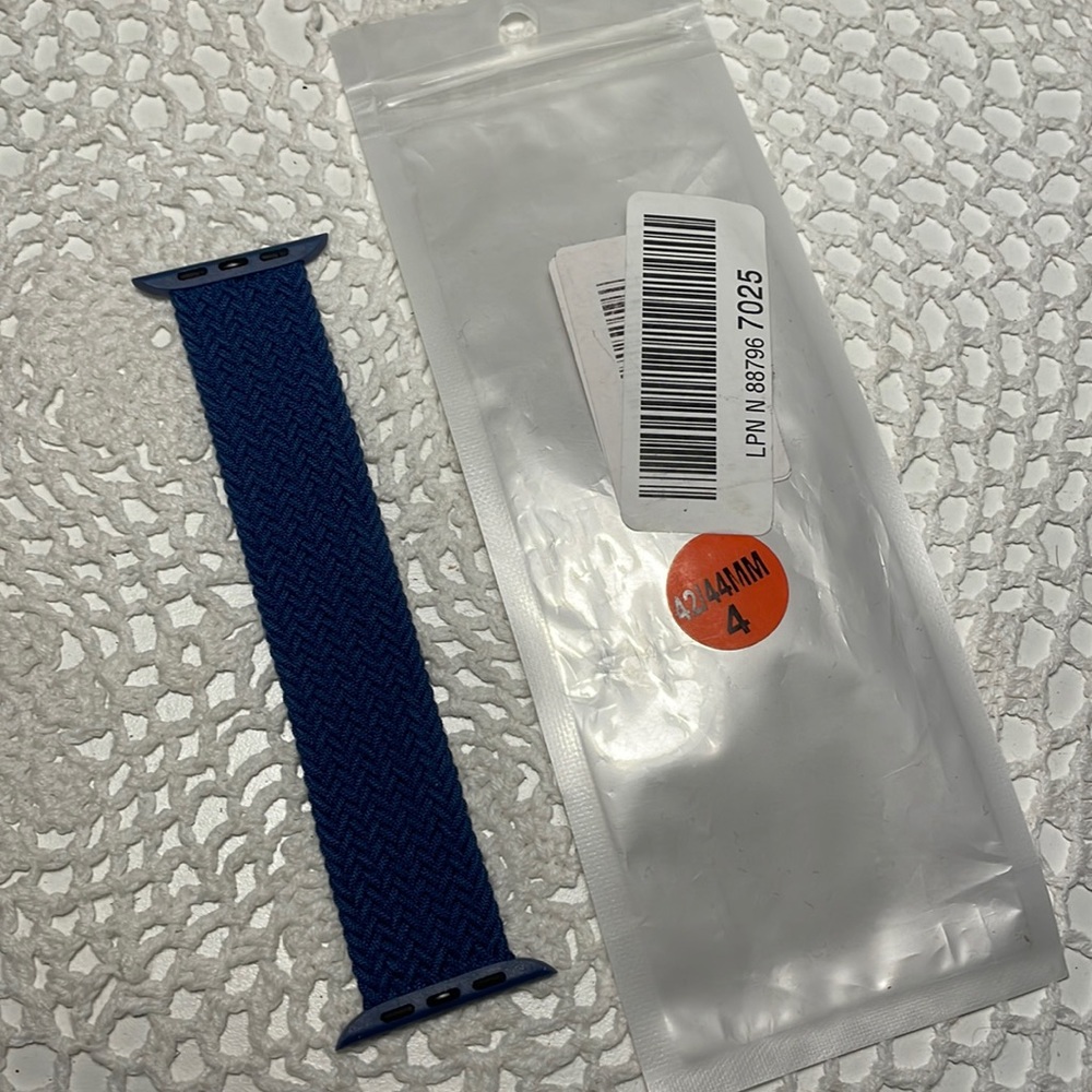 Navy blue elastic stretch SMART watch band 4” 42/44 mm